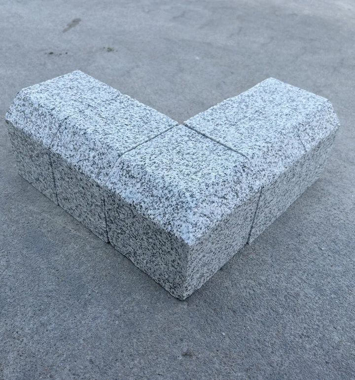 granite block kerbs silver grey
