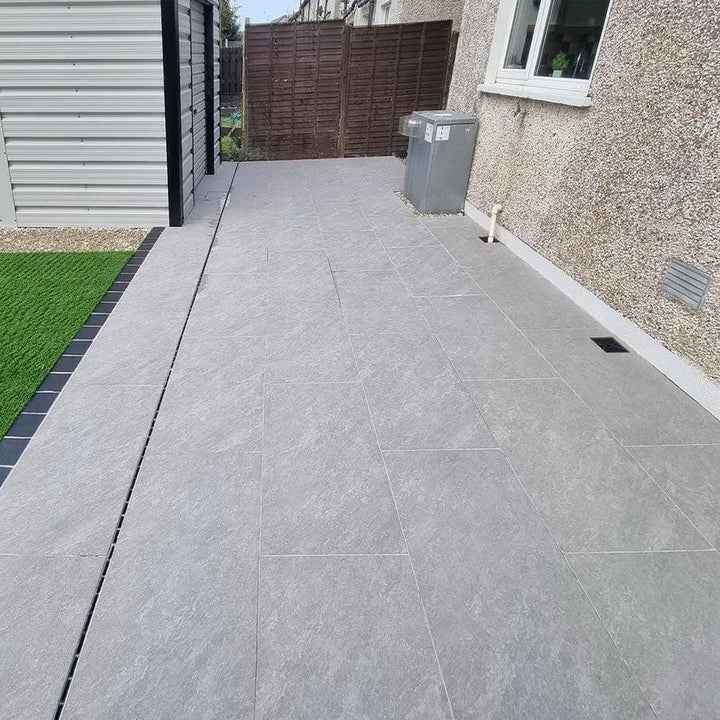 quartz grey porcelain paving slabs