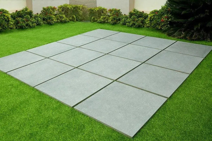 Dark grey Belgium stone paving slabs