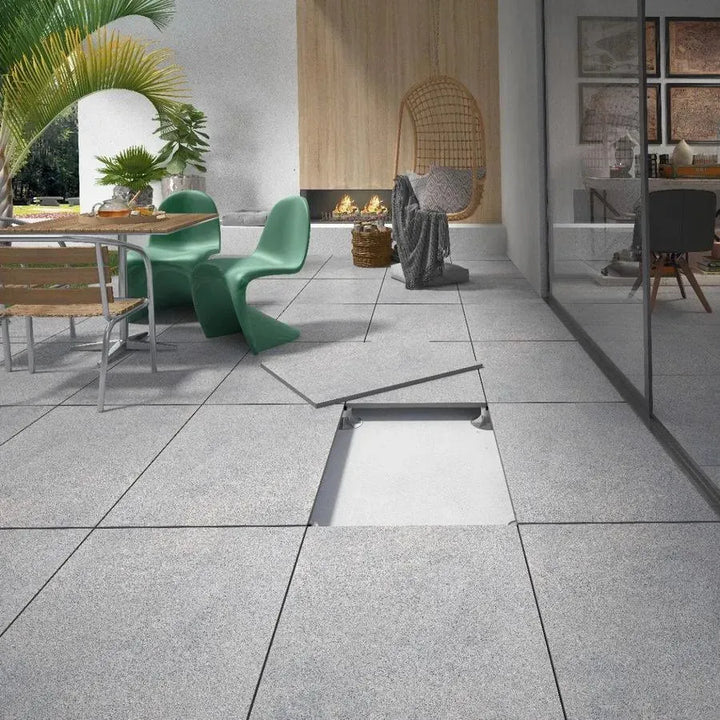 Blue Grey Porcelain Paving Slabs Granite Effect 600x600 £28.99/m2 - Paving Slabs UK