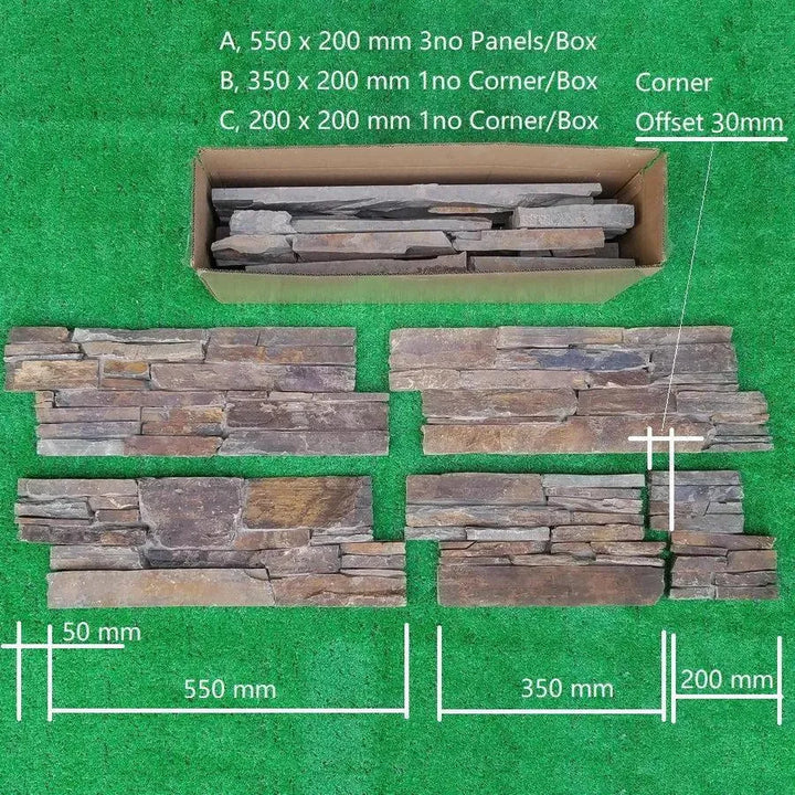 multicolour exterior Z stone cladding