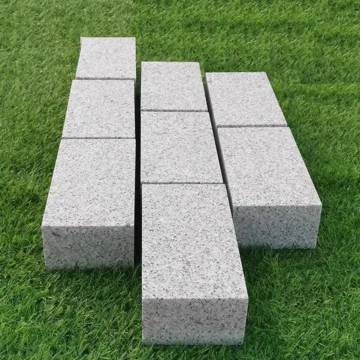 silver grey granite sawn setts 50mm